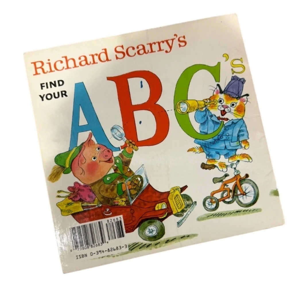RICHARD SCARRY’s Find Your ABCs Book Kids busytown books cartoon nursery baby
